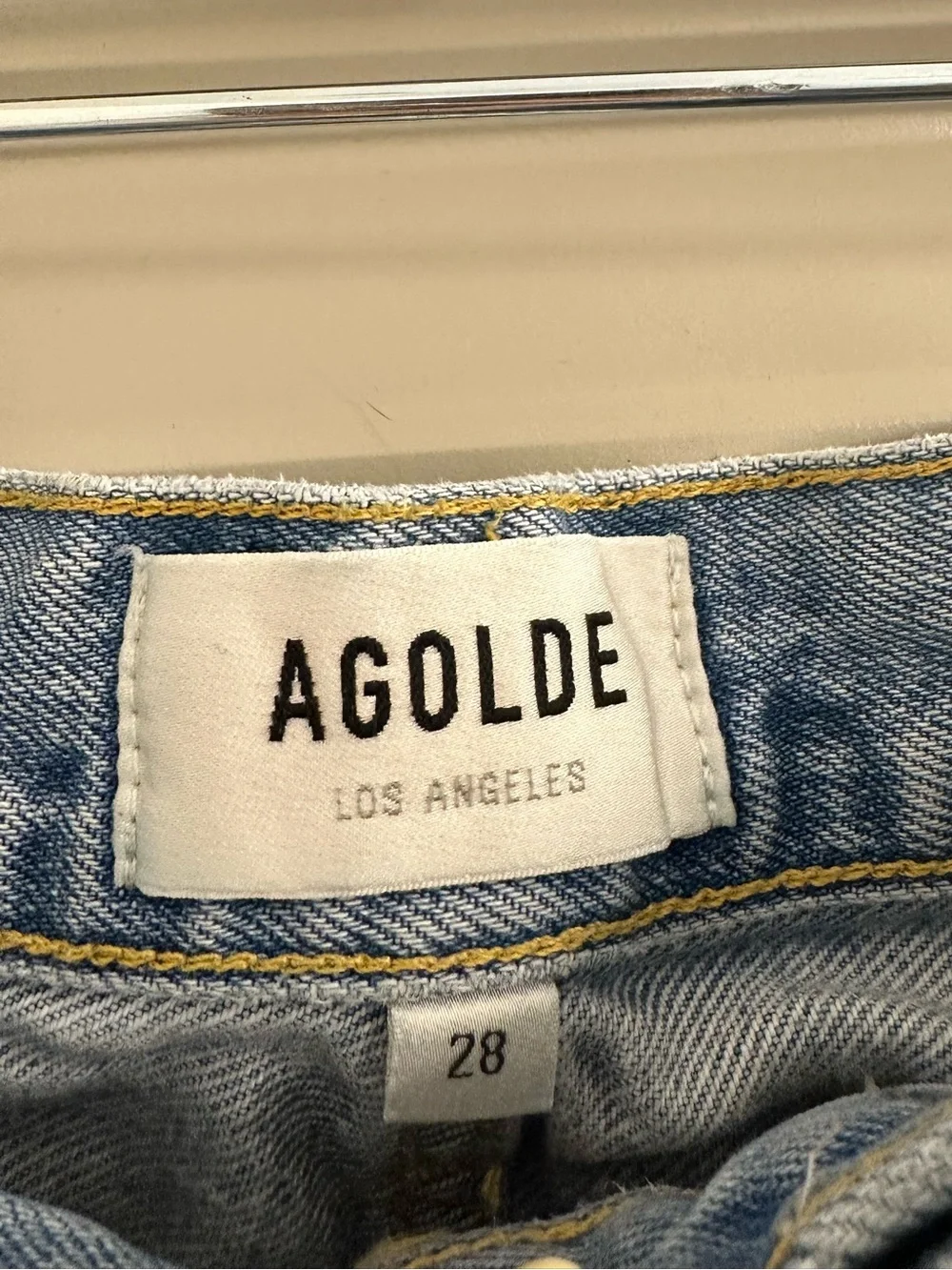 Agolde Long Parker Denim Shorts